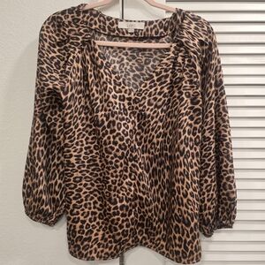 LOFT leopard print blouse